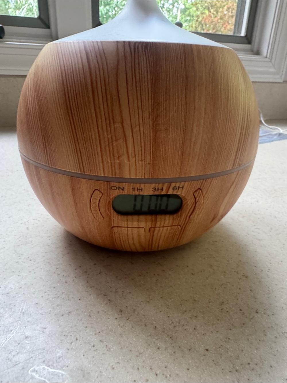 Wood Grain Ultrasonic Essential Oil & Bluetooth Speaker Diffuser - Light Brown